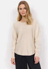 Soyaconcept Button Back Detail Knit Top, Beige