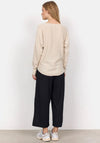 Soyaconcept Button Back Detail Knit Top, Beige