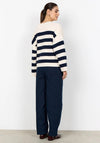 Soyaconcept Ribbed Striped Sweater, Cream