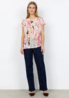 Soyaconcept Geometric Print T-Shirt, Pink Multi