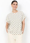 Soyaconcept Godiva Polka Dot Jersey Top, Cream