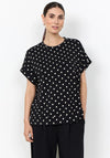 Soyaconcept Godiva Polka Dot Jersey Top, Black