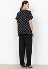 Soyaconcept Godiva Polka Dot Jersey Top, Black