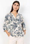 Soyaconcept Carli Floral Print Blouse, Cream