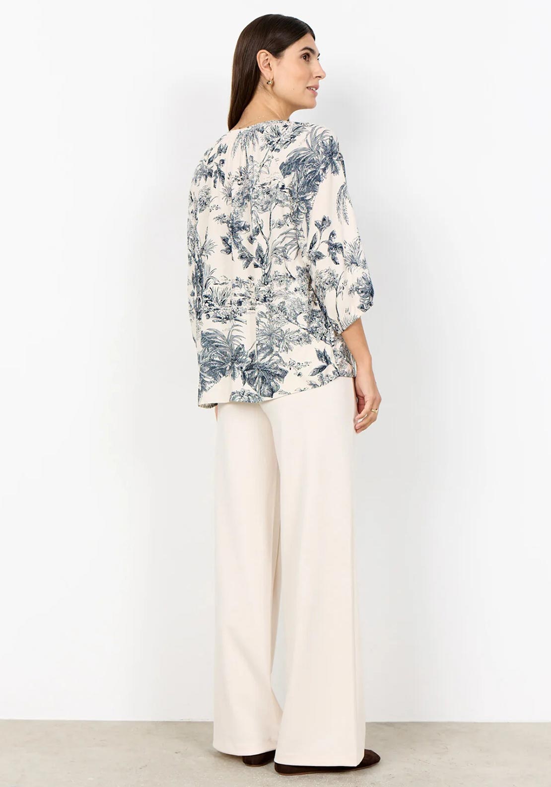 Soyaconcept Carli Floral Print Blouse, Cream