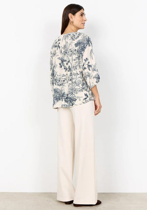 Soyaconcept Carli Floral Print Blouse, Cream