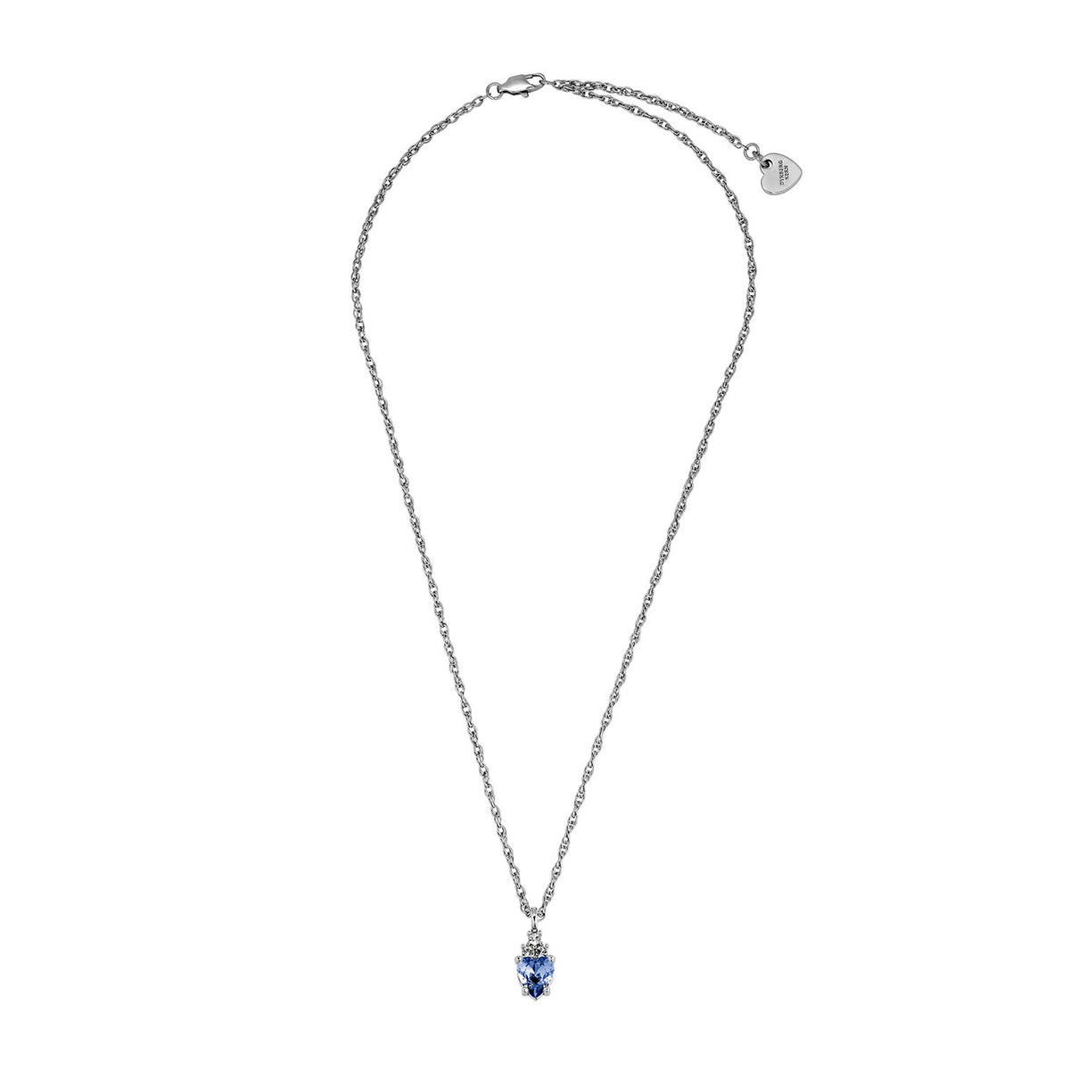 Dyrberg Kern Spira Necklace, Silver & Light Blue