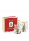 Spode Christmas Tree Set Of 4 Lowball Glasses