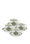 Spode Christmas Tree Set Of 4 Teacups & Saucers
