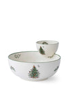 Spode Christmas Tree Tiered Chip & Dip Bowl