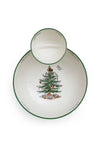 Spode Christmas Tree Tiered Chip & Dip Bowl