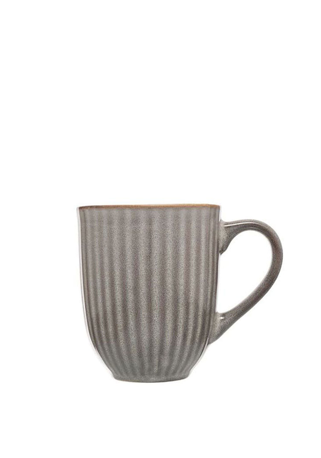 Siip Ribbed Mug, Grey - McElhinneys