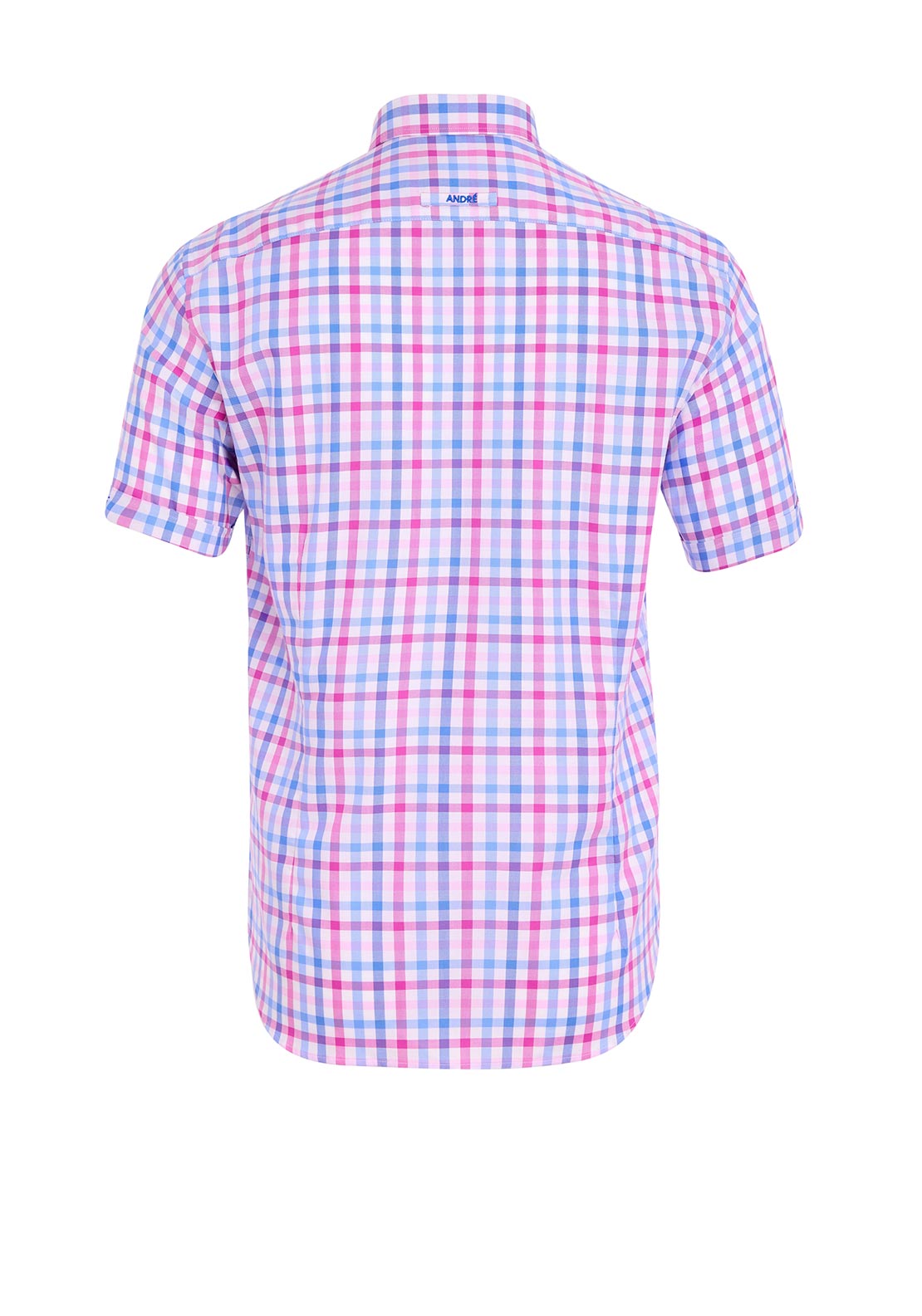 Andre Dee Check Short Sleeve Shirt, Pink & Blue Multi