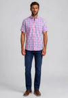 Andre Dee Check Short Sleeve Shirt, Pink & Blue Multi