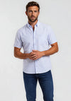 Andre Finn Stripe Short Sleeve Shirt, Blue