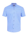 Andre Foyle Gingham Short Sleeve Shirt, Blue