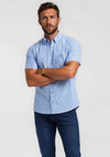 Andre Foyle Gingham Short Sleeve Shirt, Blue