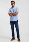 Andre Foyle Gingham Short Sleeve Shirt, Blue