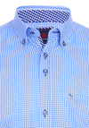 Andre Foyle Gingham Short Sleeve Shirt, Blue