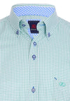 Andre Foyle Gingham Short Sleeve Shirt, Green