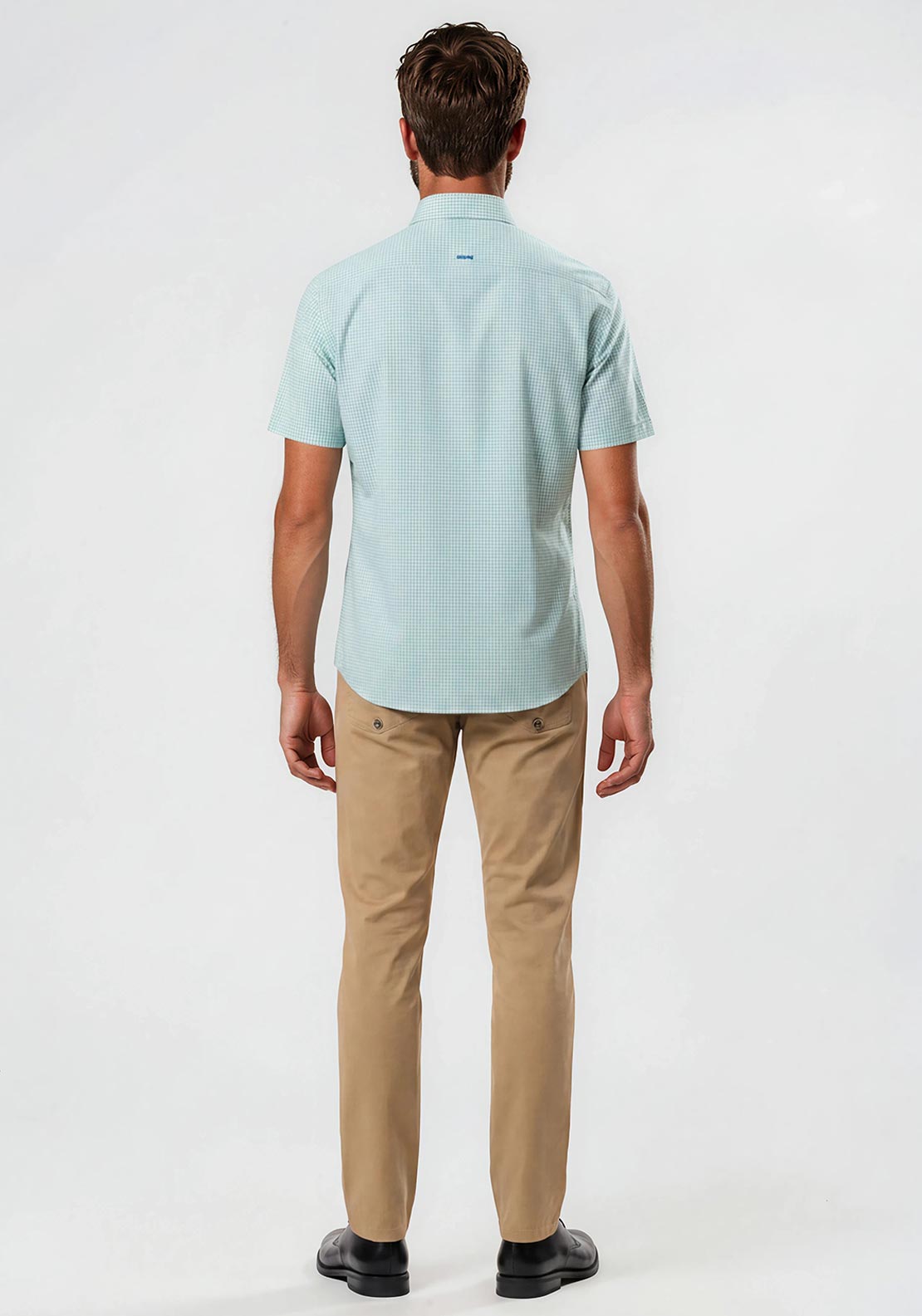 Andre Foyle Gingham Short Sleeve Shirt, Green