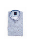 Andre Riga Geo Print Short Sleeve Shirt, Blue & Green