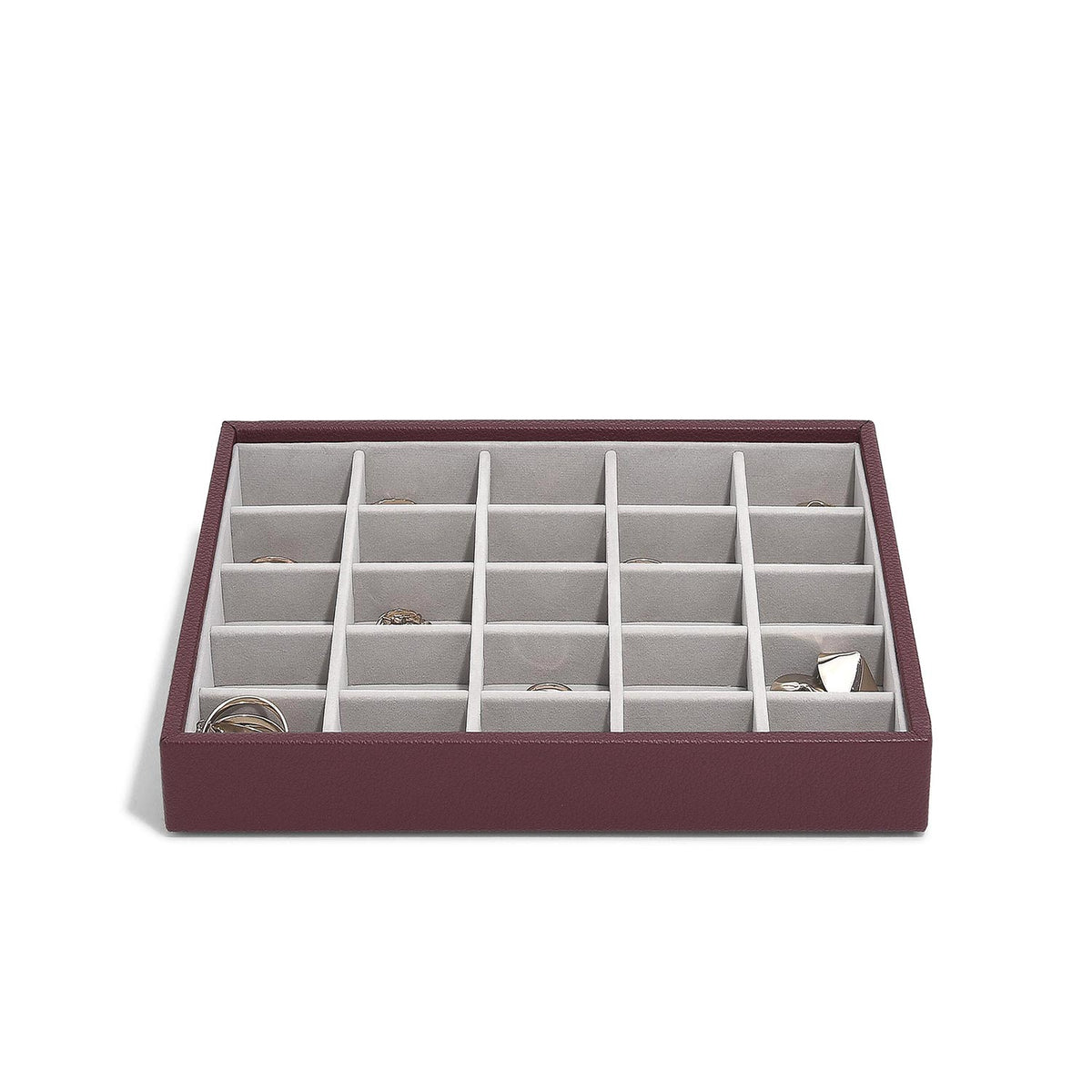 Stackers Jewellery Trinket Layer, Burgundy