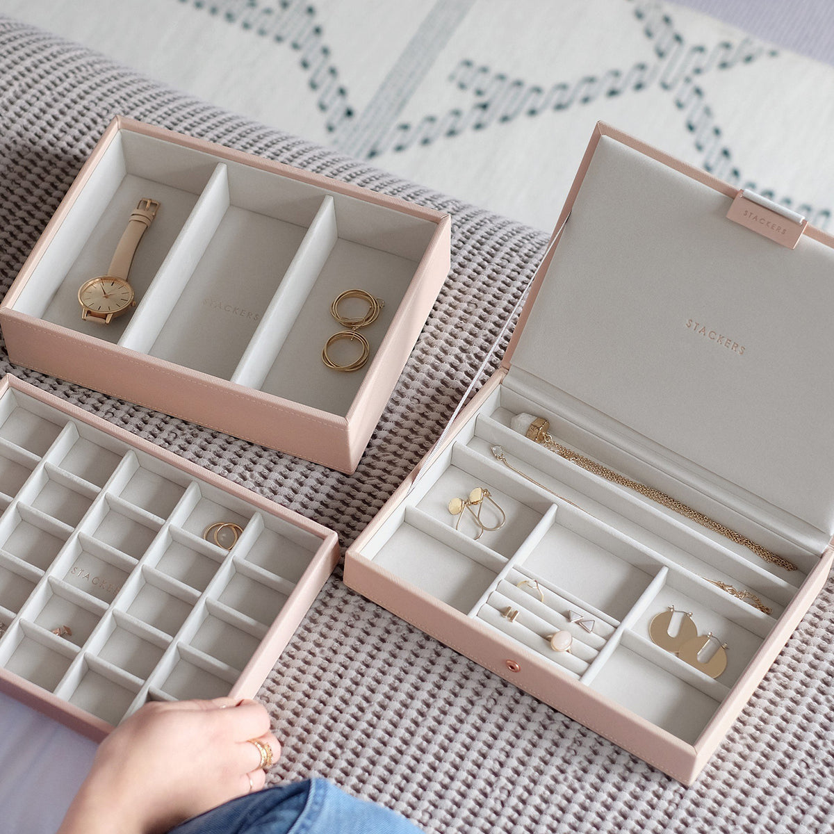 Stackers Medium Jewellery Box, Blush