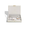 Stackers Medium Jewellery Box Lid, Oatmeal & Gold