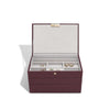 Stackers Medium Set of 3 Jewellery Box, Burgundy