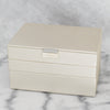 Stackers Medium Set of 3 Jewellery Box, Metallic Pearl