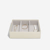 Stackers Medium Set of 3 Jewellery Box, Metallic Pearl