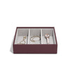 Stackers Medium Watch & Accessory Layer, Burgundy