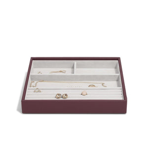Stackers Medium Ring & Bracelet Layer, Burgundy