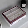Stackers Medium Ring & Bracelet Layer, Burgundy