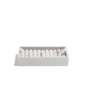 Stackers Small Velvet Ring Holder, Grey