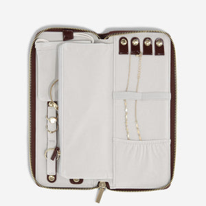 Stackers Zipped Travel Patent Jewellery Wallet, Cherry