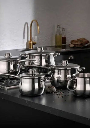 Stellar Classic 5 Piece Deep Saucepan Set