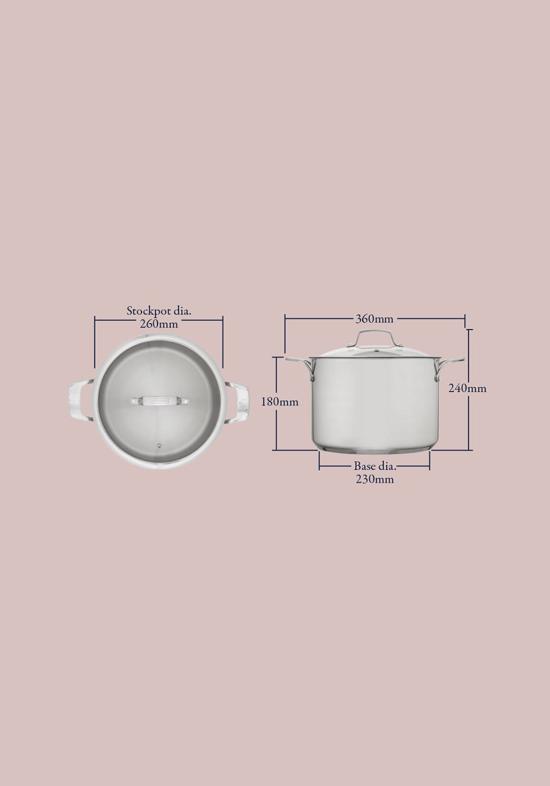 Stellar Steamer-Stockpot, 8L