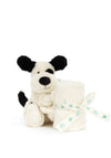Jellycat Bashful Black & Cream Puppy Soother