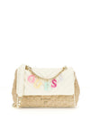 Guess Girl Straw Crossbody Bag, White