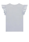 Guess Girl Cutie Frill Sleeve Tee, Grey