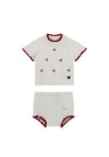 Guess Baby Girl Cherry Knit Short Set, White