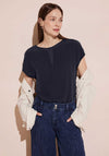 Street One Cupro T-Shirt, Deep Blue