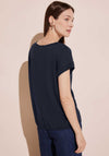 Street One Cupro T-Shirt, Deep Blue