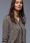 Street One Animal Print V-Neck Blouse, Brown