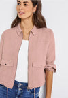 Street One Corduroy Zip Up Jacket, Pink