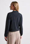 Street One Round Neck Jacket, Navy