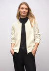 Street One Shimmering Textured Jacket, Cream