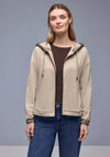 Street One Animal Print Detail Jacket, Taupe